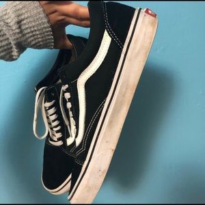 Black and white vans